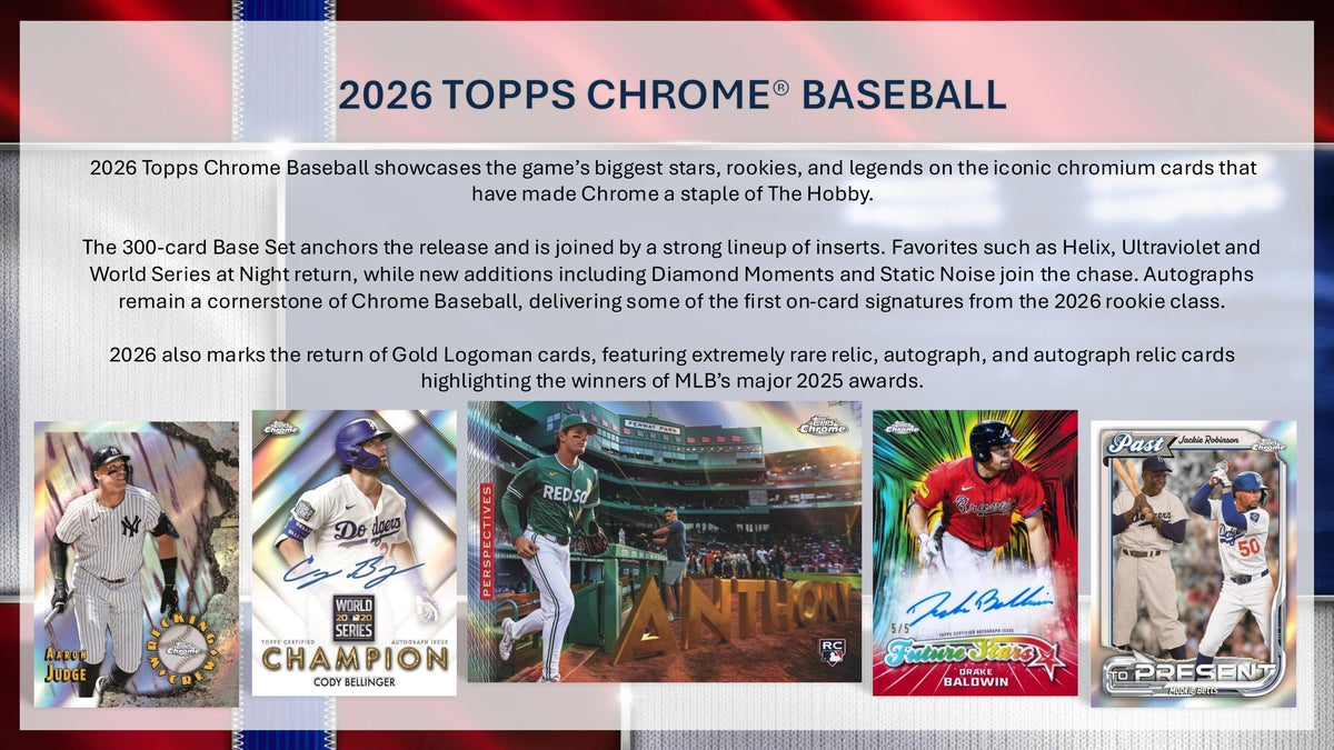 2026 Topps Chrome Baseball Mega Box (Presale 7/22)