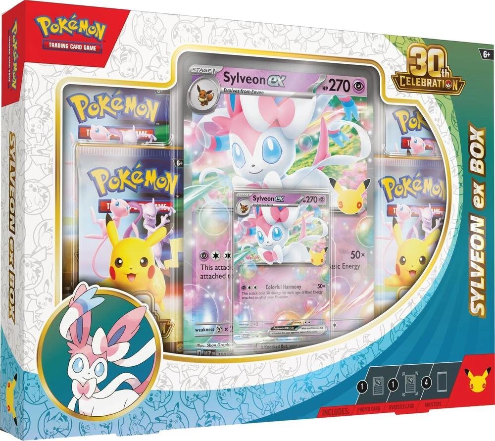 (Preorder) Pokémon 30th Celebration Sylveon ex Box – ME: 30th Celebration