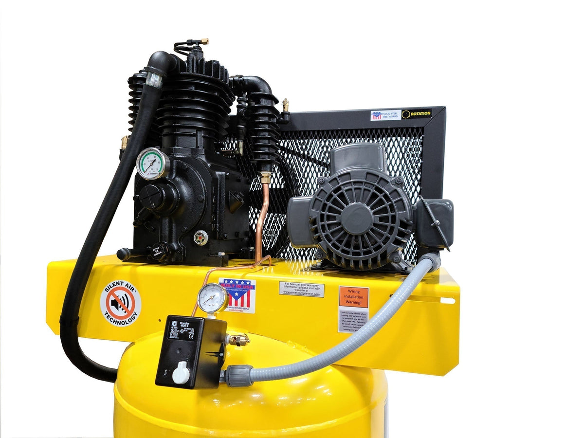 EMAX ES05V080I1 Industrial Series 80 Gal. 5 HP 1-Phase Silent Air Electric Air Compressor New