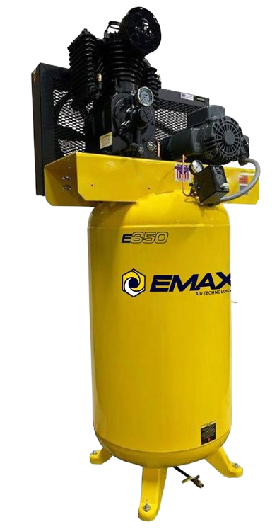 EMAX EI05V080I1 Industrial 80 Gal. 5 HP 1-Phase 2 Stage Inline Pressure Lubricated Pump Air Compressor New