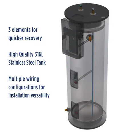 Ariston ARIEC080C3W135 80 Gallon 13,500 Watt Electric Water Heater New