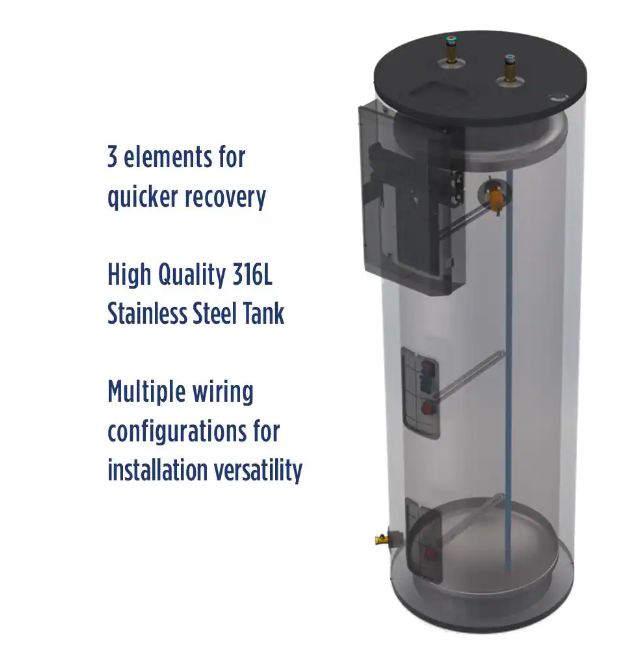 Ariston ARIEC080C3W165 80 Gallon 16,500 Watt Electric Water Heater New