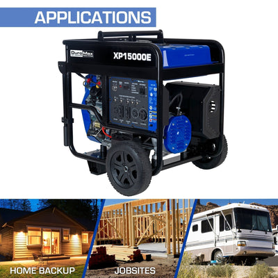 DuroMax XP15000E 12500W/15000W Gas Electric Start Generator New