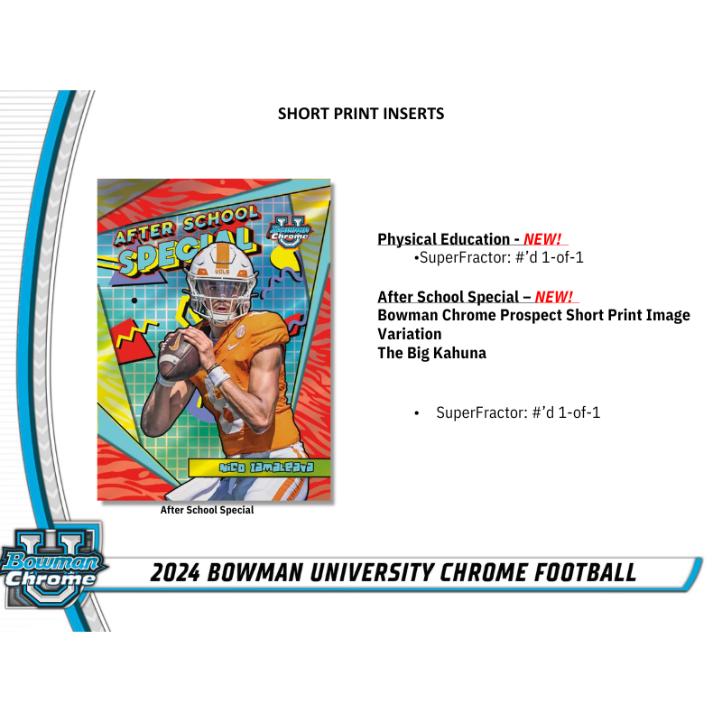 2024 Bowman University Chrome Football Breaker’s Delight Case