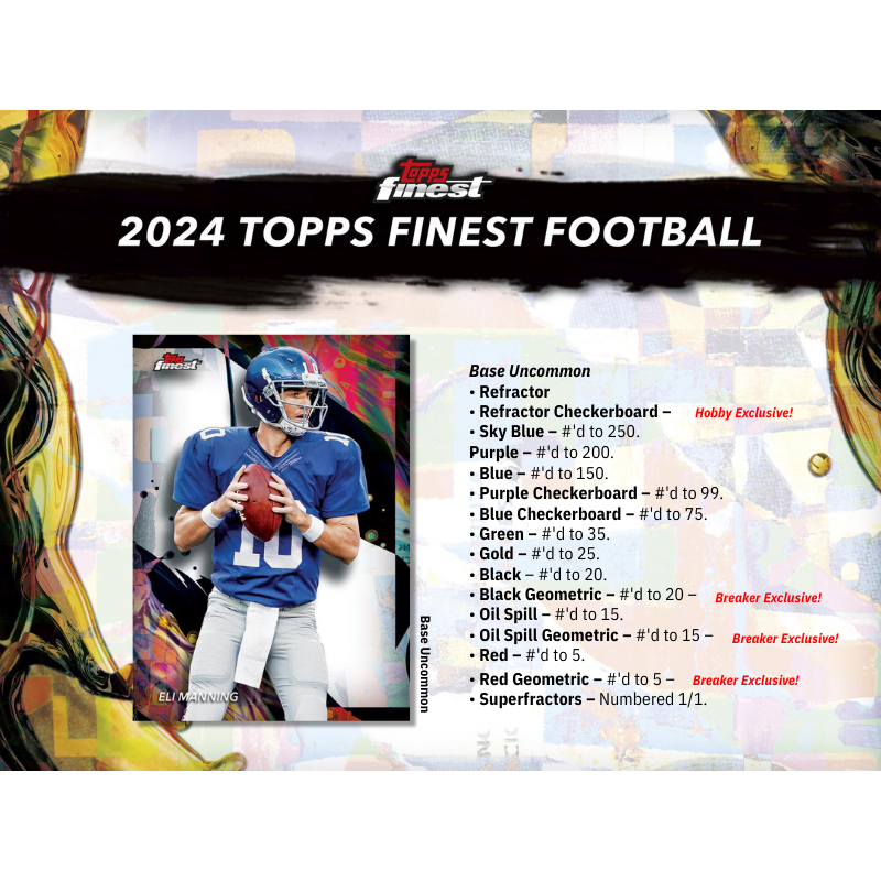 2024 Topps Finest Football Breaker’s Delight Box