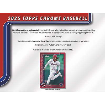 2025 Topps Chrome Baseball Breaker’s Delight 6 Box Case