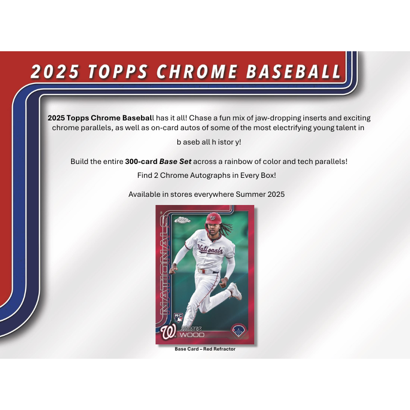 2025 Topps Chrome Baseball Breaker’s Delight 6 Box Case